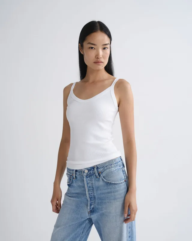 agolde-jordan-tank-white-tanktop-wei-bio-baumwolle image 1