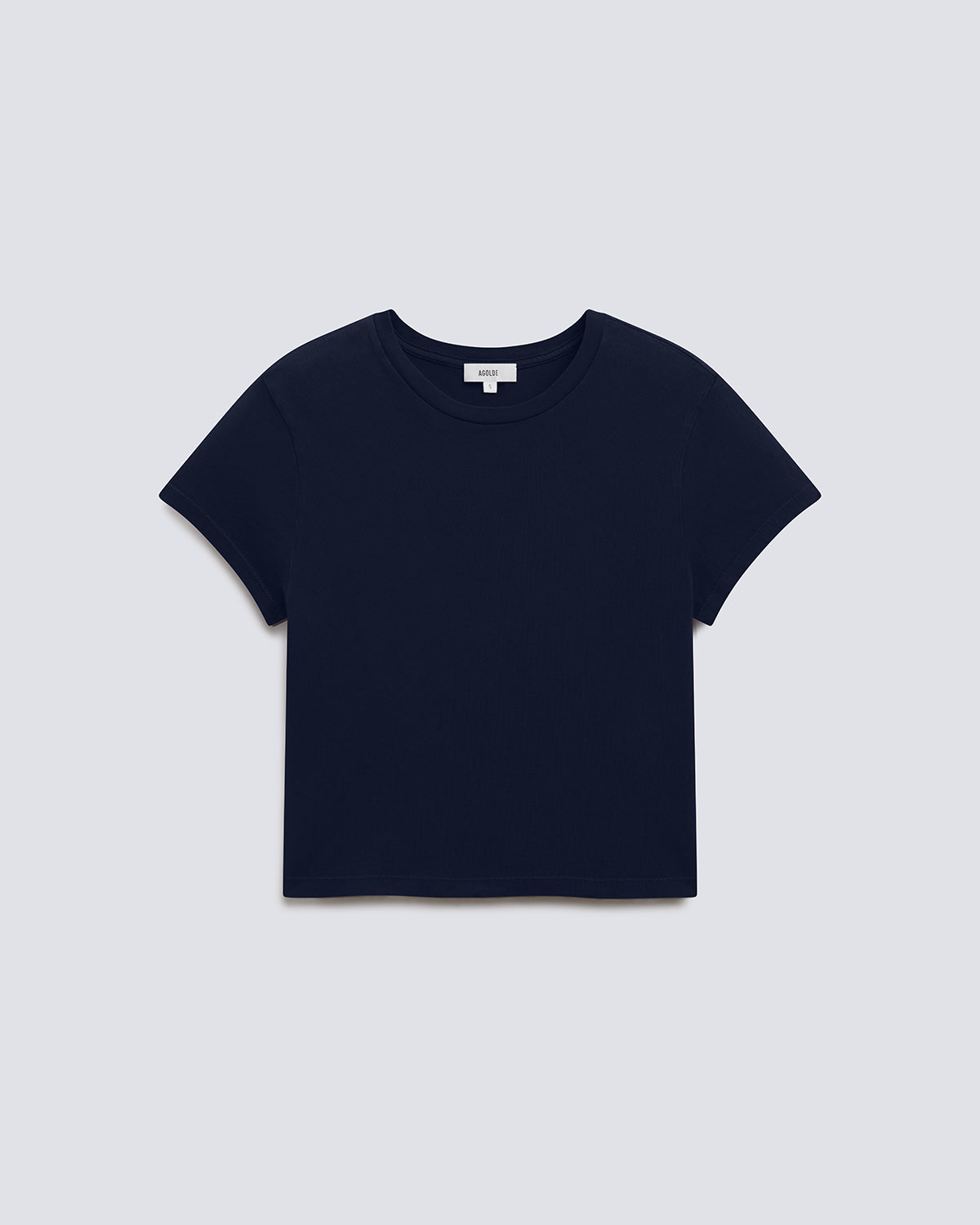 agolde-adine-shrunken-tee-t-shirt-storm-navy-bio-baumwolle image 6