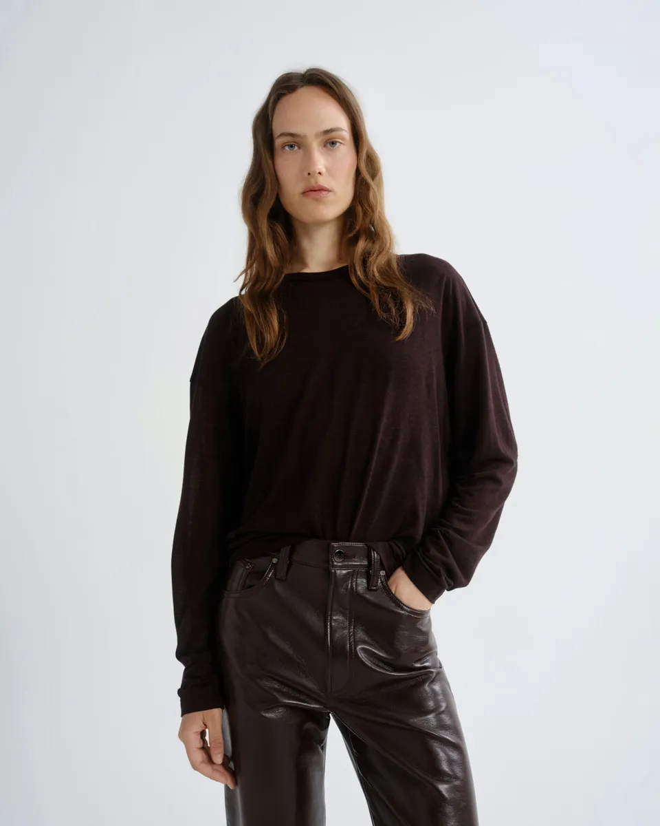agolde-sasha-tee-tencel-ristretto-langarm image 1