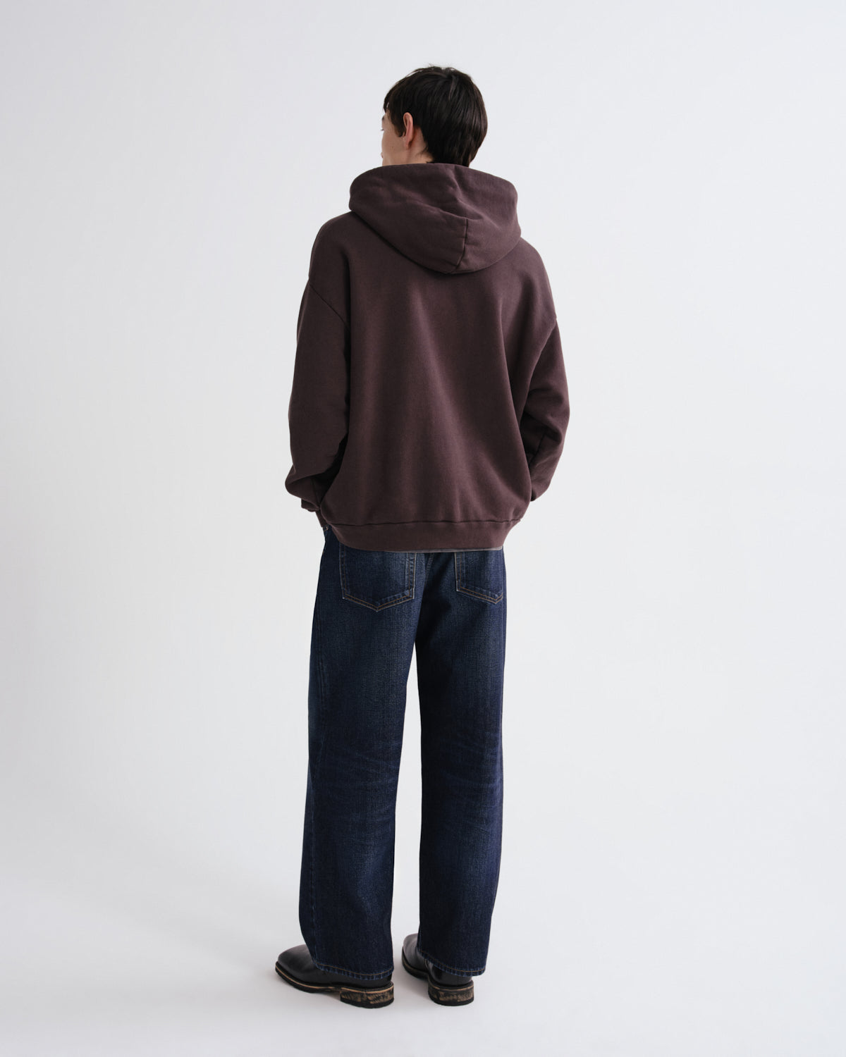 agolde-salford-hoodie-forge-kapuzenpullover-braun image 2