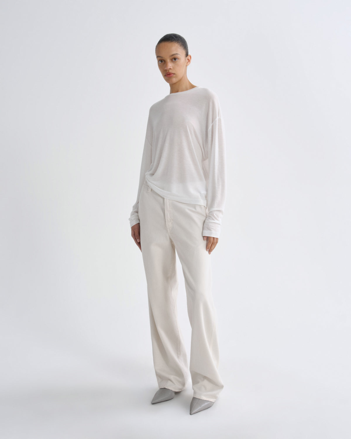 agolde-lyndon-pant-flyweight-bone-damen-hose-creme-leicht image 4