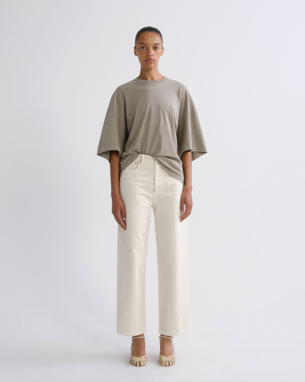 agolde-ellery-tee-t-shirt-drab-beige-puff-rmel image 5