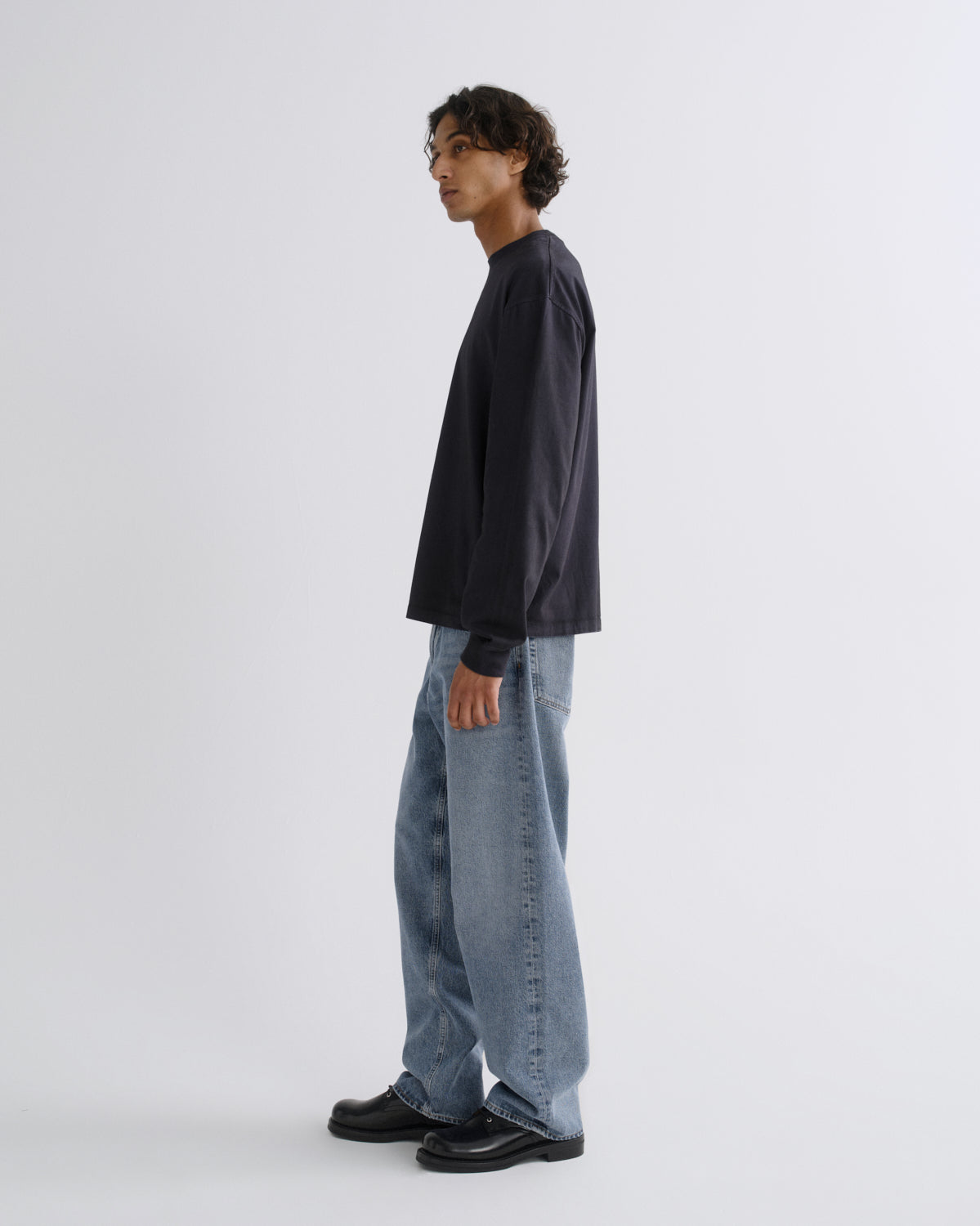 agolde-asha-mock-neck-longsleeve-screen-navy-baumwolle image 4