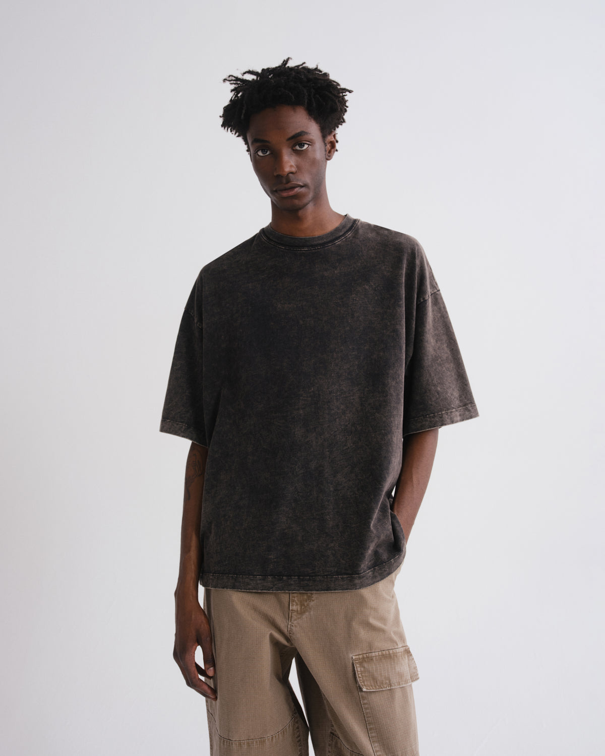agolde-portman-kinetic-t-shirt-charcoal-baumwolle image 1