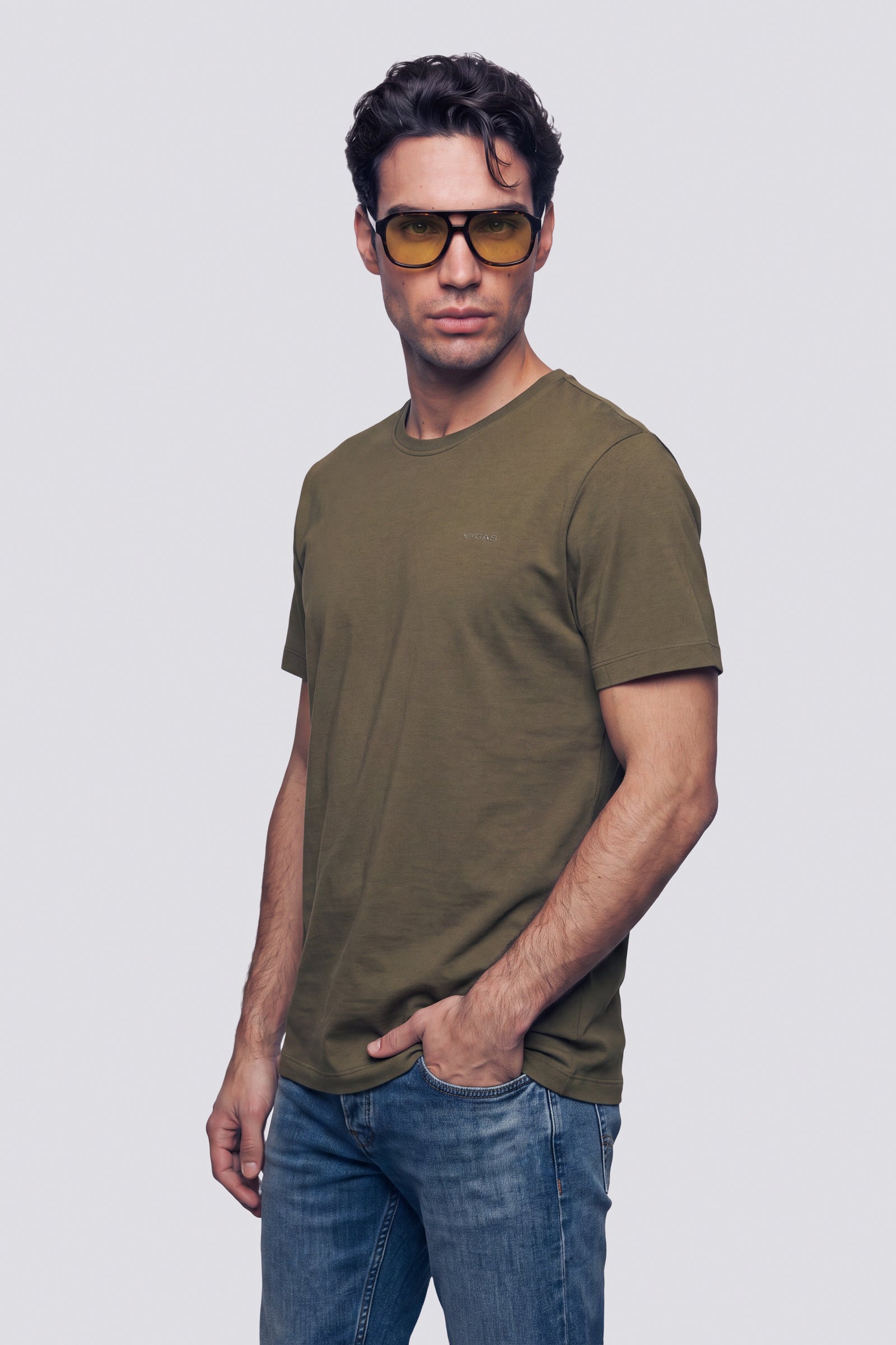gas-scuba-str-logo-3653-herren-t-shirt-slim-fit-baumwolle image 2