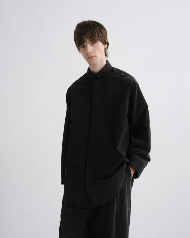 agolde-boyle-shirt-hemd-brakus-schwarz-poplin-langarm image 1
