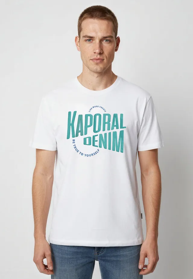 kaporal-java-t-shirt-herren-wei-regular-100-baumwolle image 1