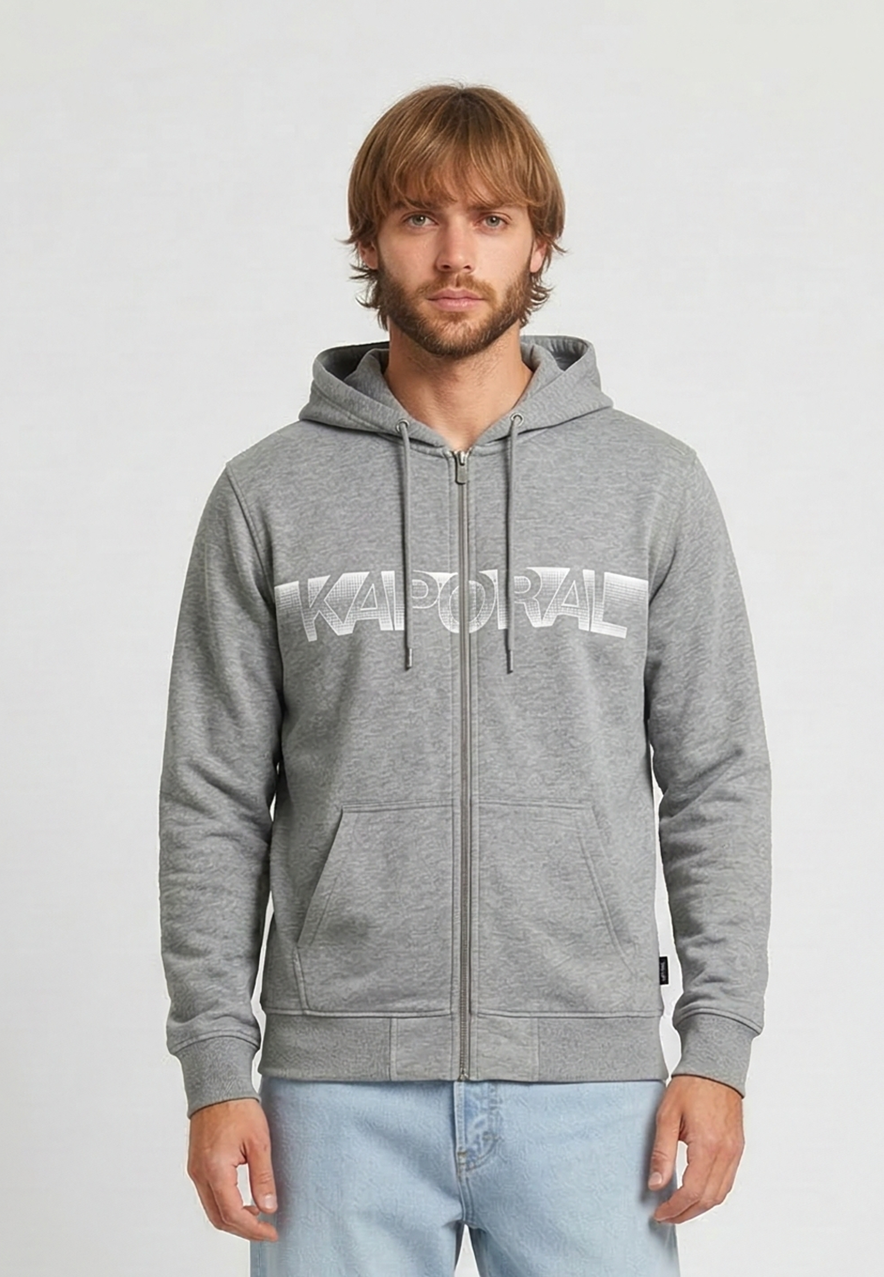 kaporal-barto-hoodie-grau-regular-herren-reissverschluss image 1