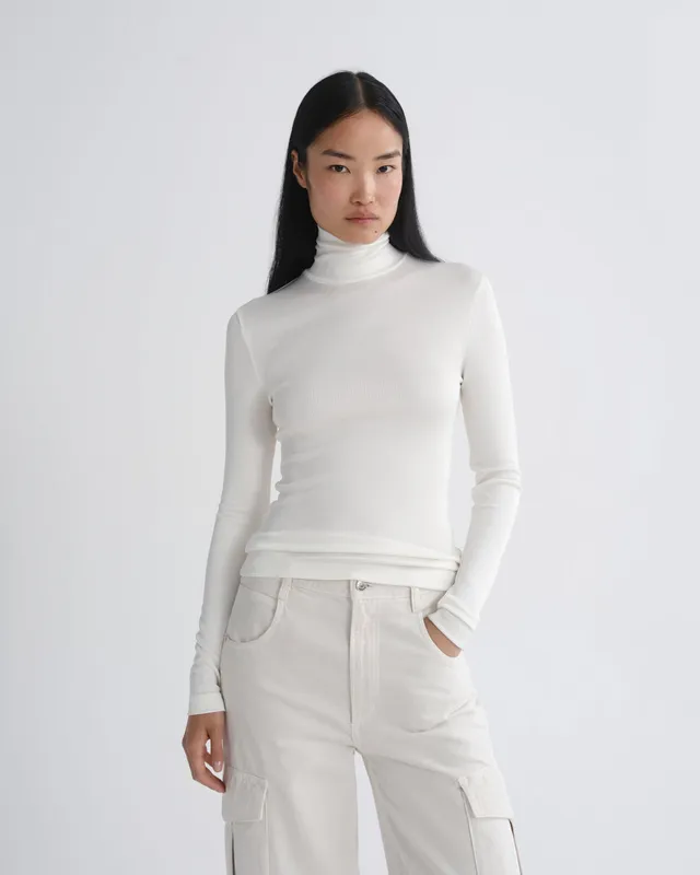 agolde-caryle-turtleneck-vapor-wei-rollkragen image 1
