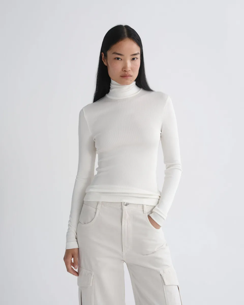 agolde-caryle-turtleneck-vapor-wei-rollkragen image 1
