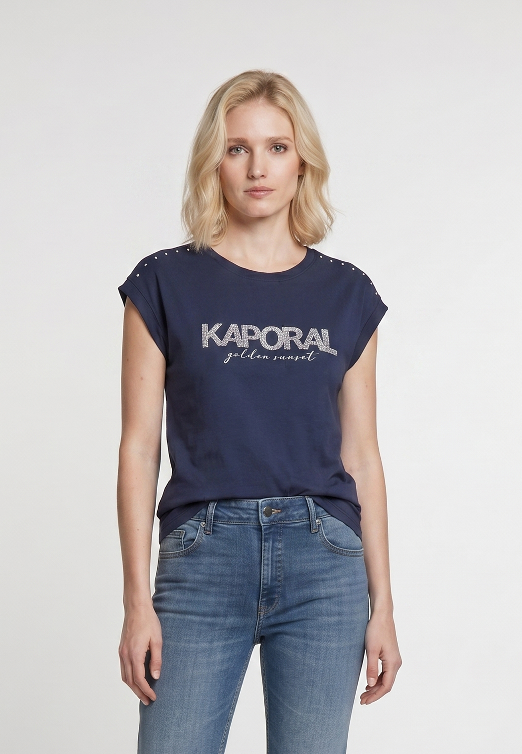 kaporal-kopy-t-shirt-damen-dunkelblau-baumwolle image 2