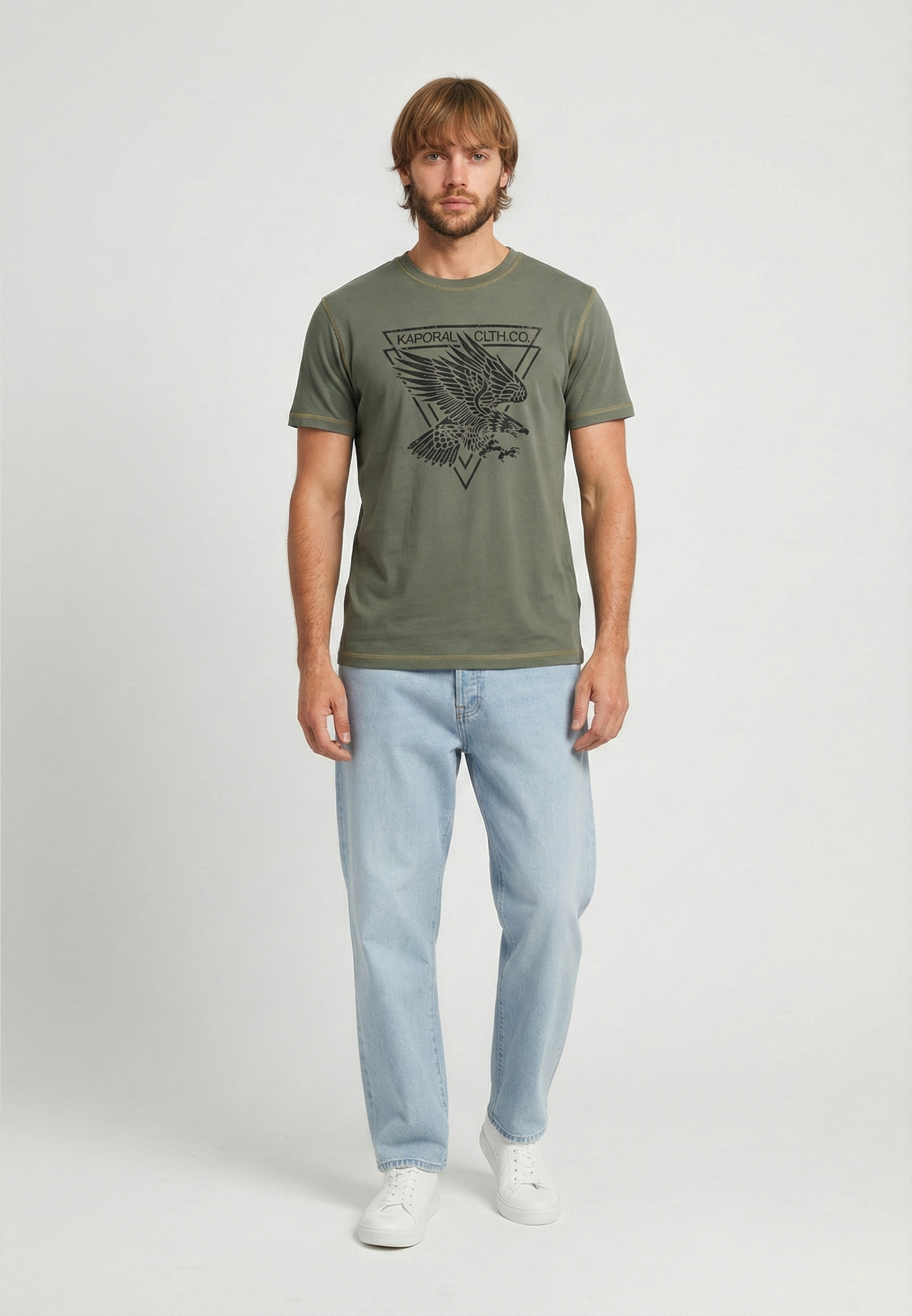 kaporal-eagle-t-shirt-khaki-regular-100-baumwolle image 2