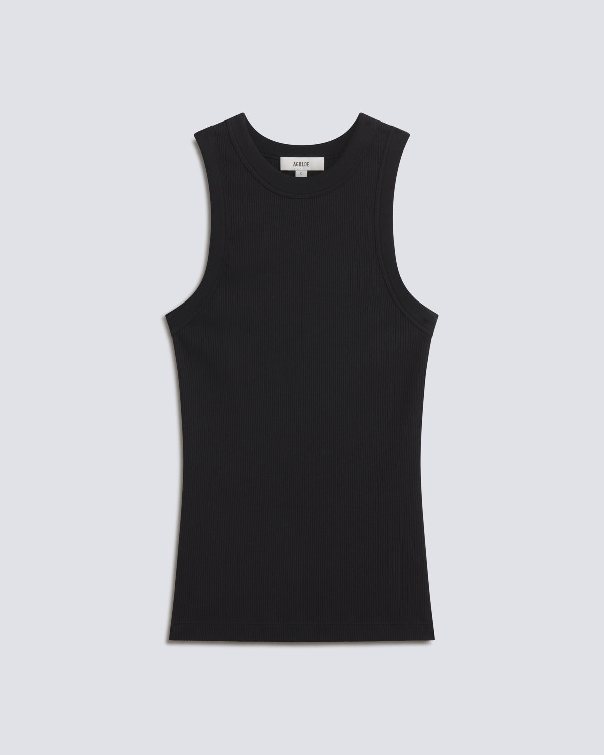 agolde-leigh-tank-top-schwarz-gerippte-baumwolle image 6