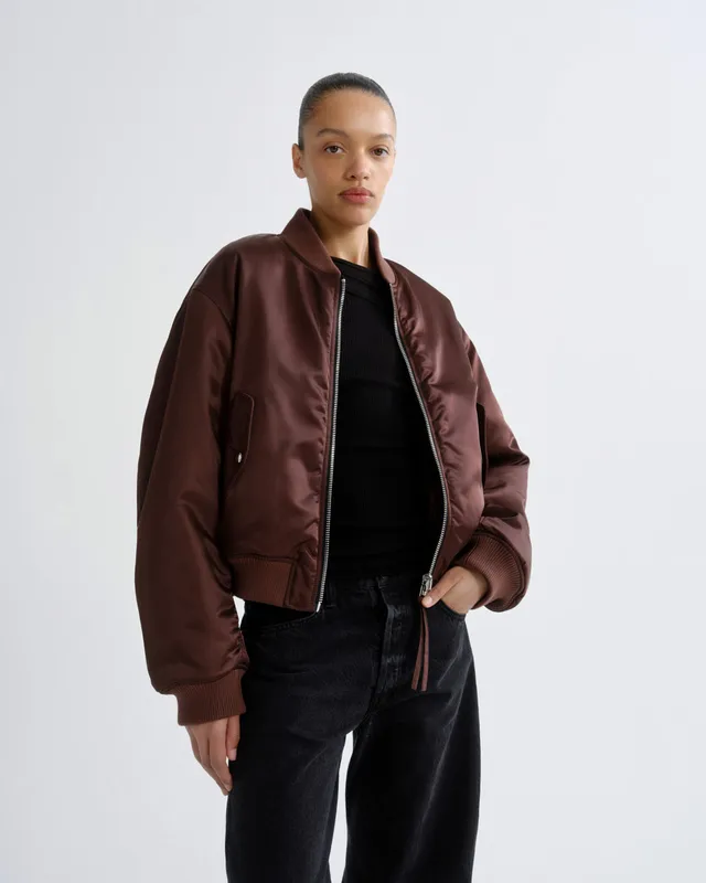 agolde-frankie-reversible-bomber-bomberjacke-morello-braun image 1