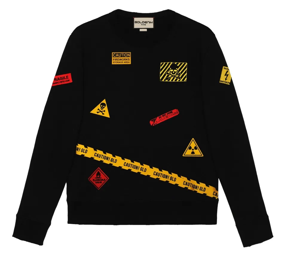 goldenim-paris-homme-sweat-alyen-noir-sweatshirt-schwarz image 1