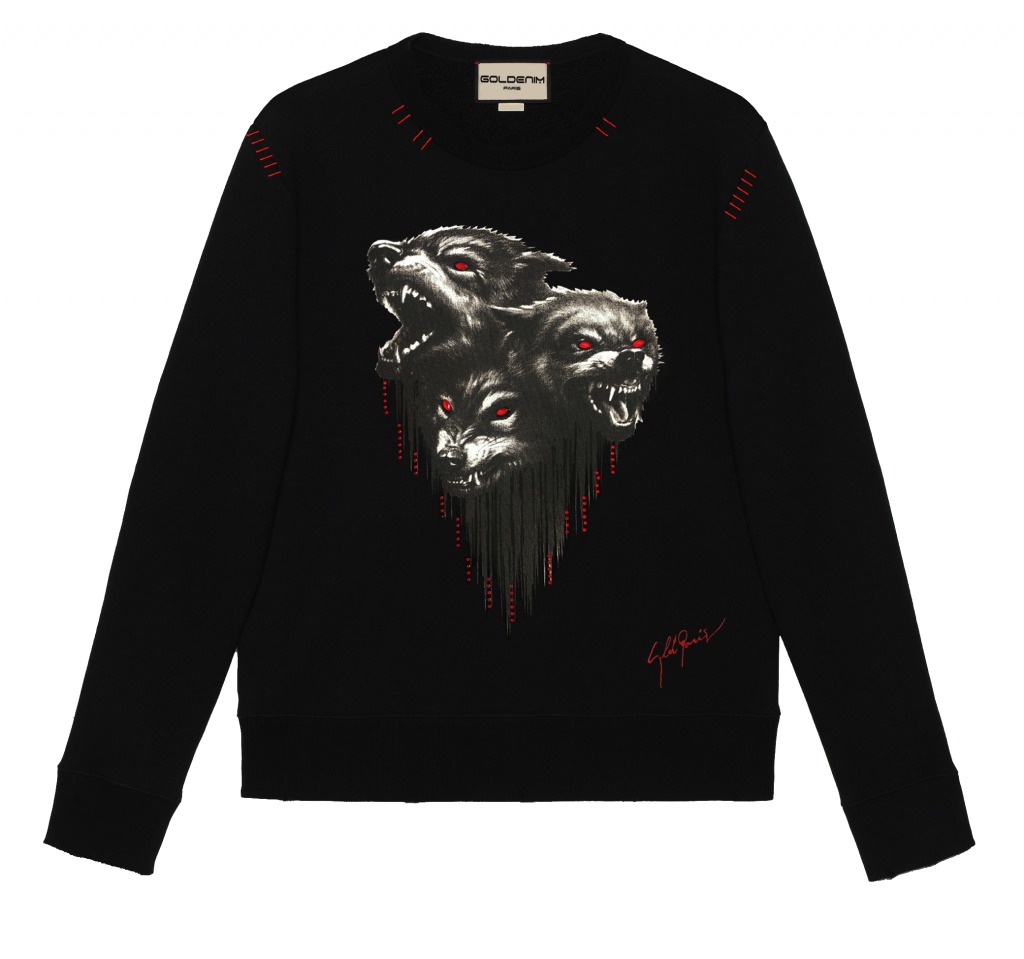 goldenim-paris-homme-sweat-plum-sweatshirt-schwarz image 1