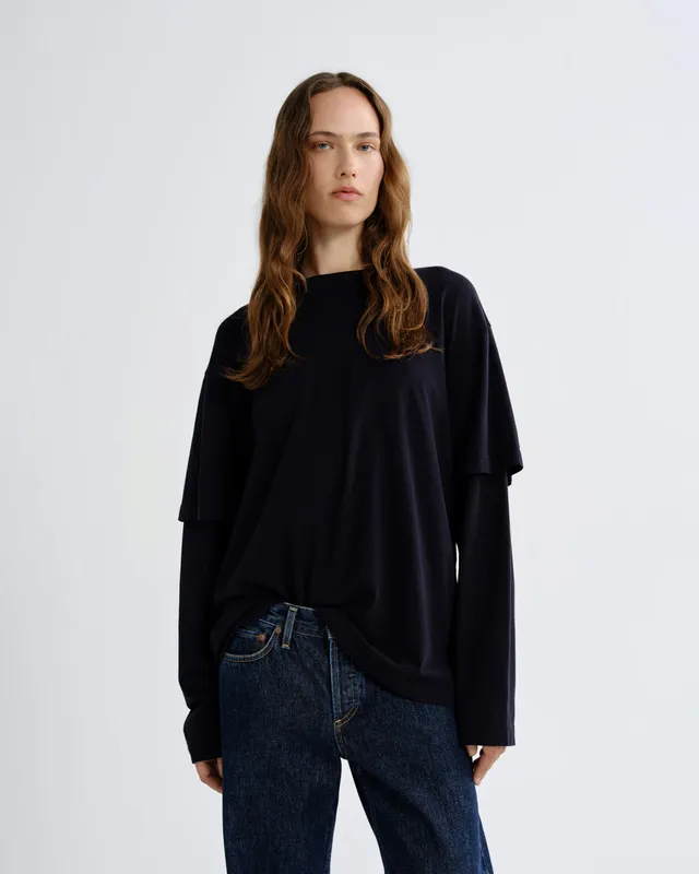 agolde-lois-tee-t-shirt-obscura-dunkelblau image 1