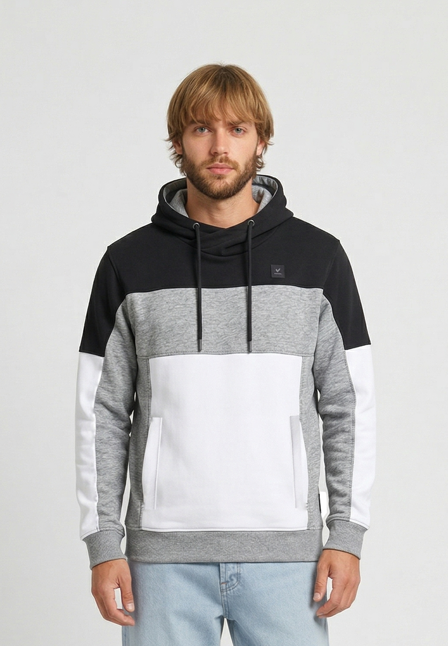 kaporal-rudon-sweatshirt-schwarz-herren-regular-stehkragen image 2