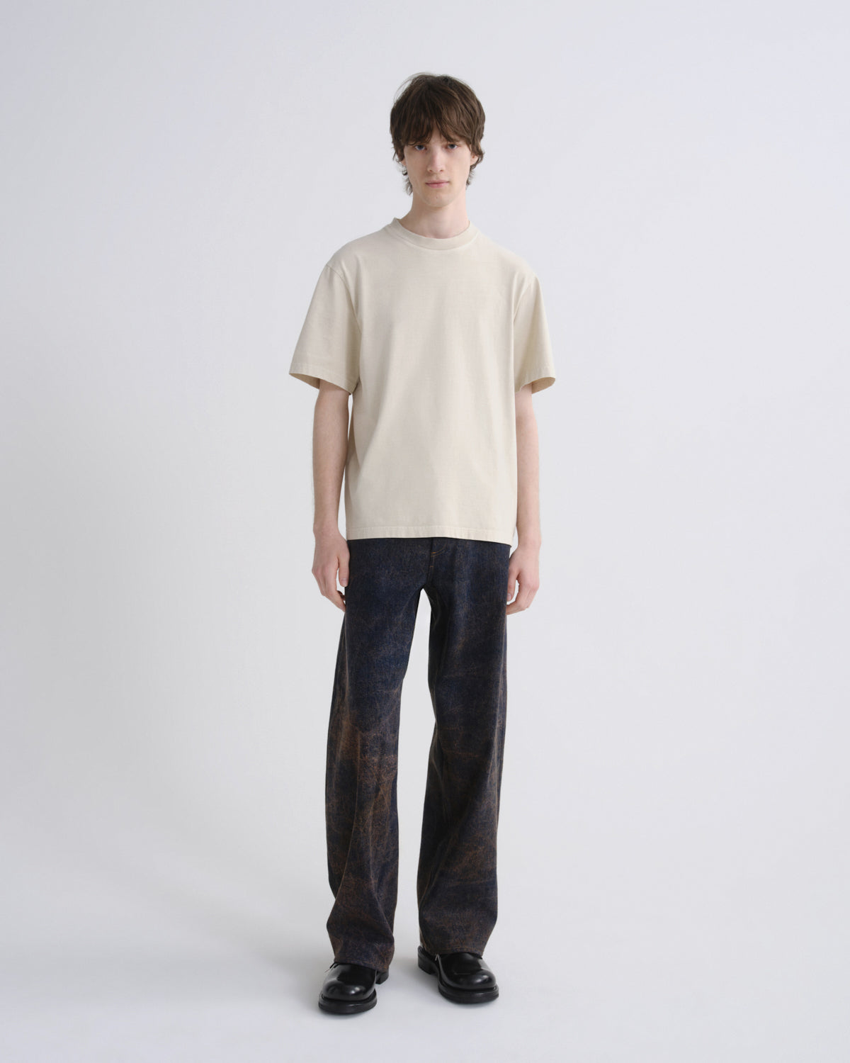 agolde-asha-mock-neck-tee-t-shirt-brown-rice-beige image 3