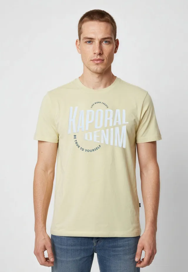 kaporal-java-t-shirt-herren-gelb-regular-baumwolle image 1