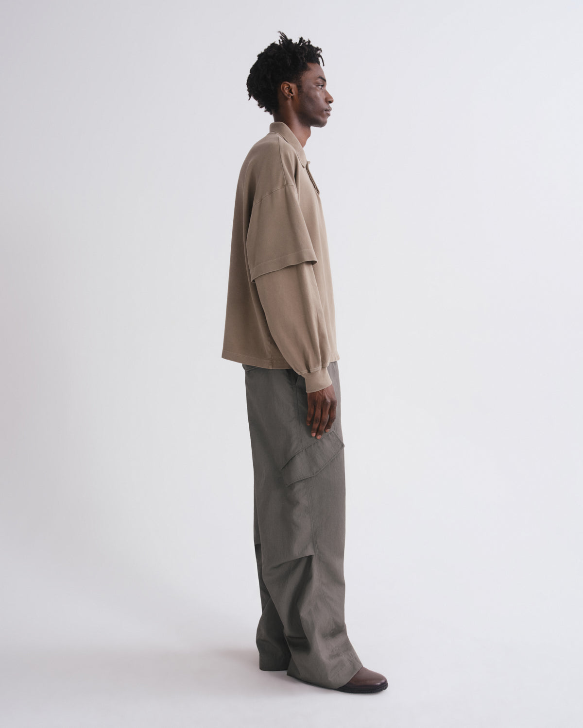 agolde-whitcomb-pant-cargohose-millstone-grau-nylon image 3