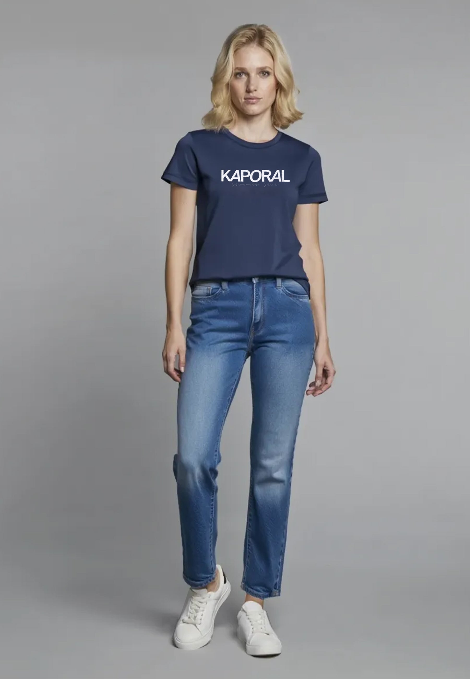 kaporal-jasic-t-shirt-damen-blau-slim-stretch image 1