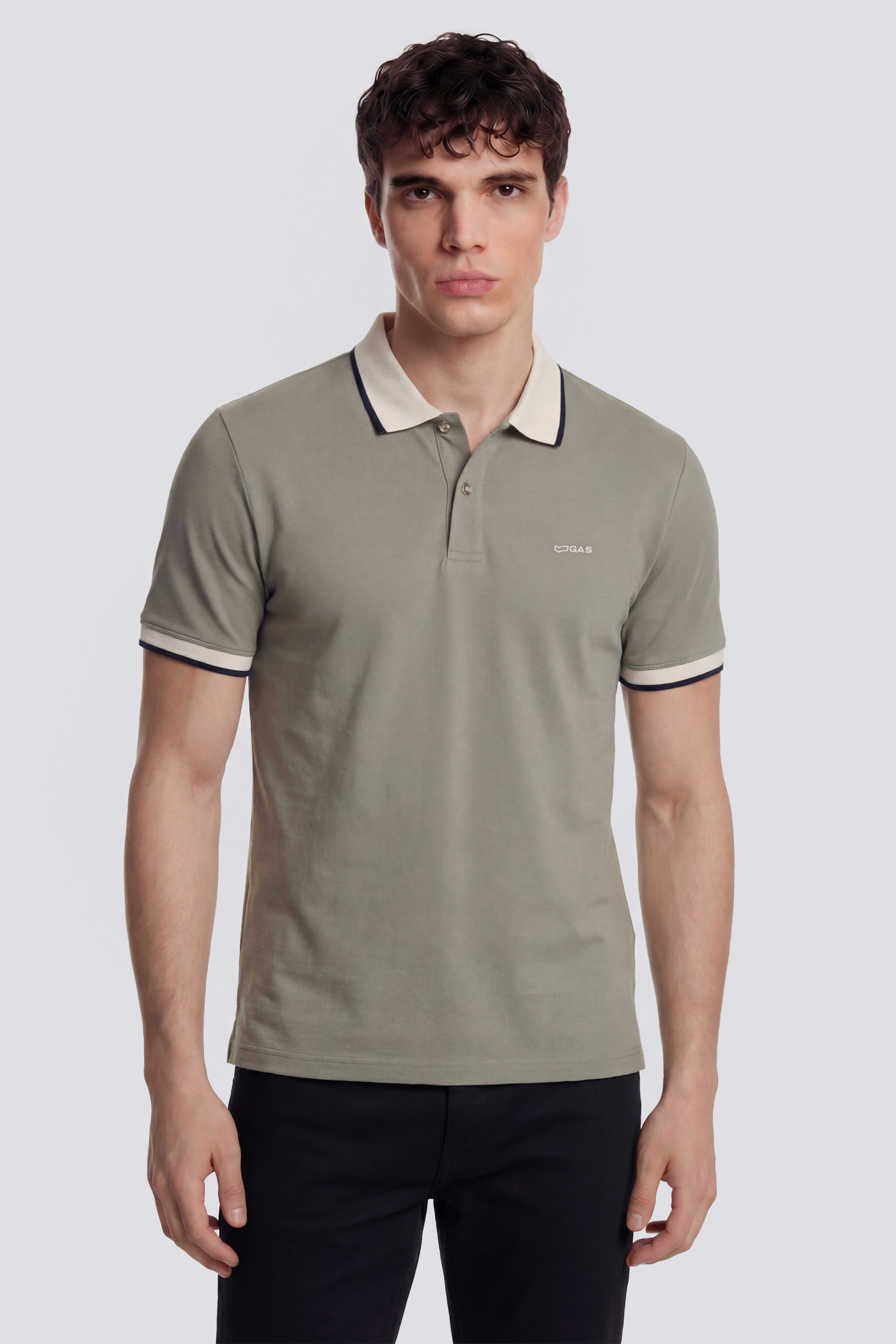 gas-ralph-rib-3930-polo-herren-slim-fit-stick image 1