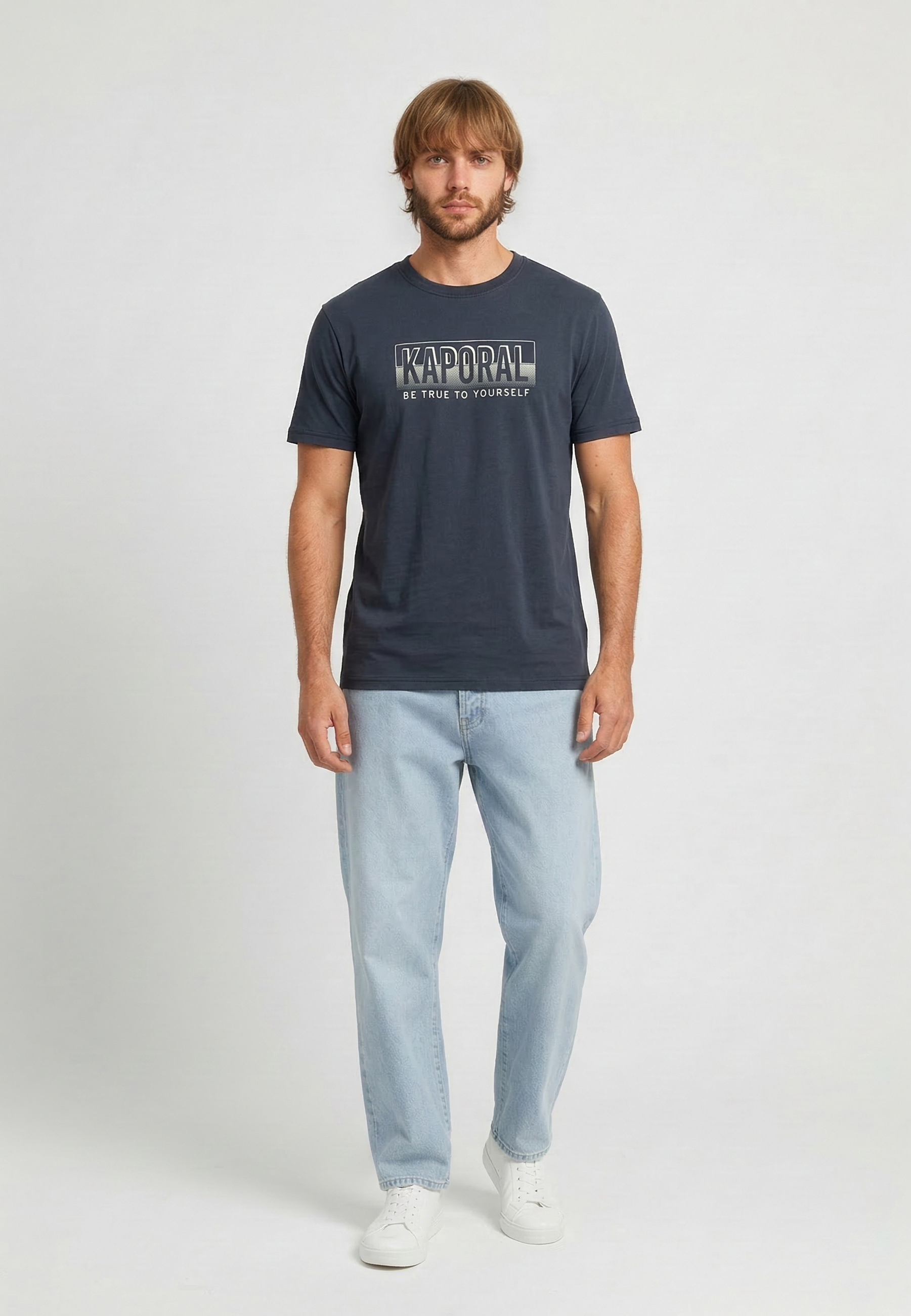 kaporal-bazzi-t-shirt-herren-navy-regular-baumwolle image 2