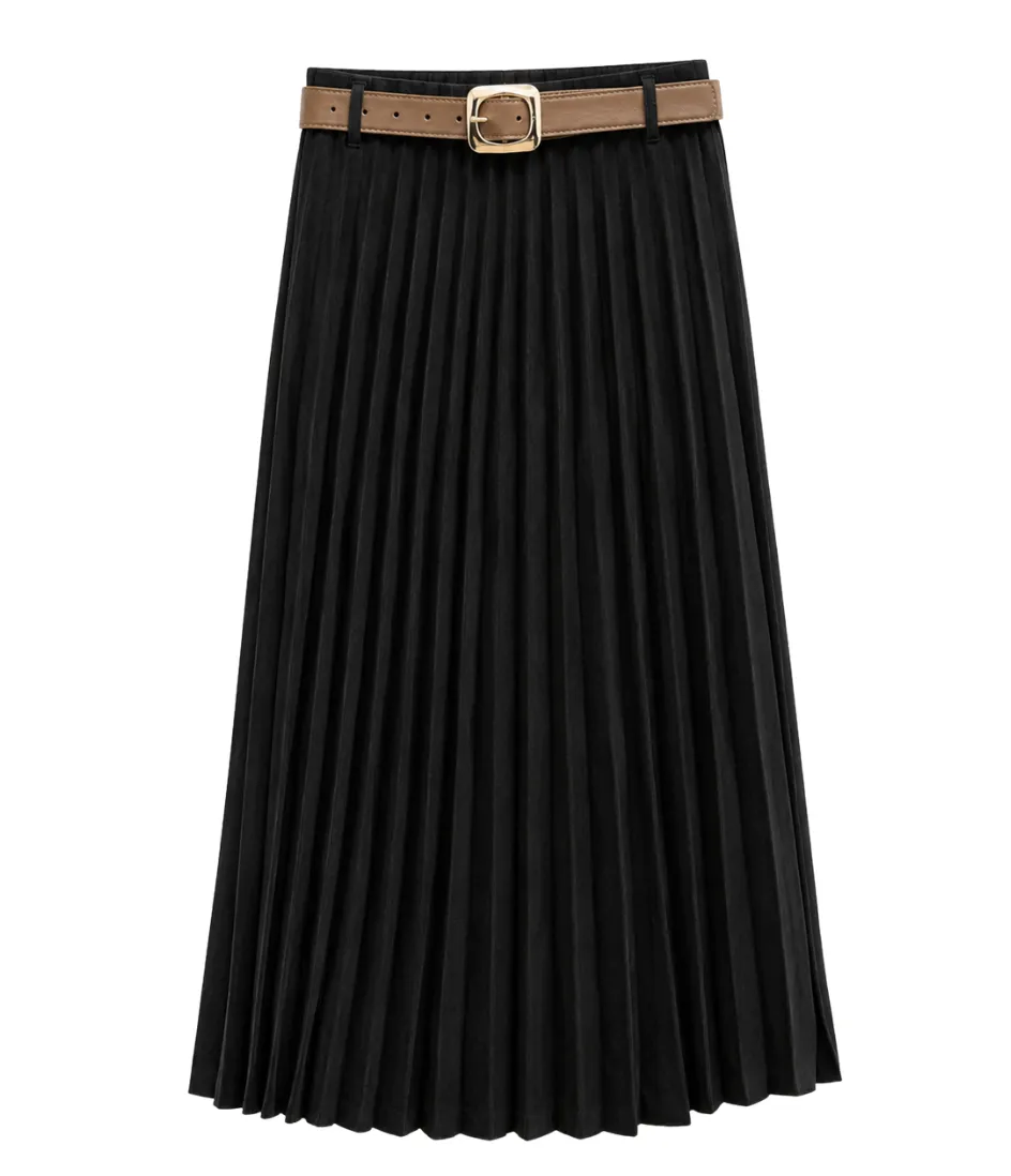 goldenim-paris-femme-jupe-daim-pliss-rock-damen image 1