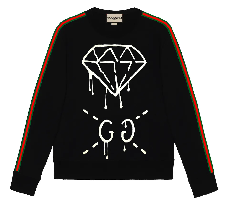 goldenim-paris-homme-sweat-1004-noir-sweatshirt-schwarz image 1
