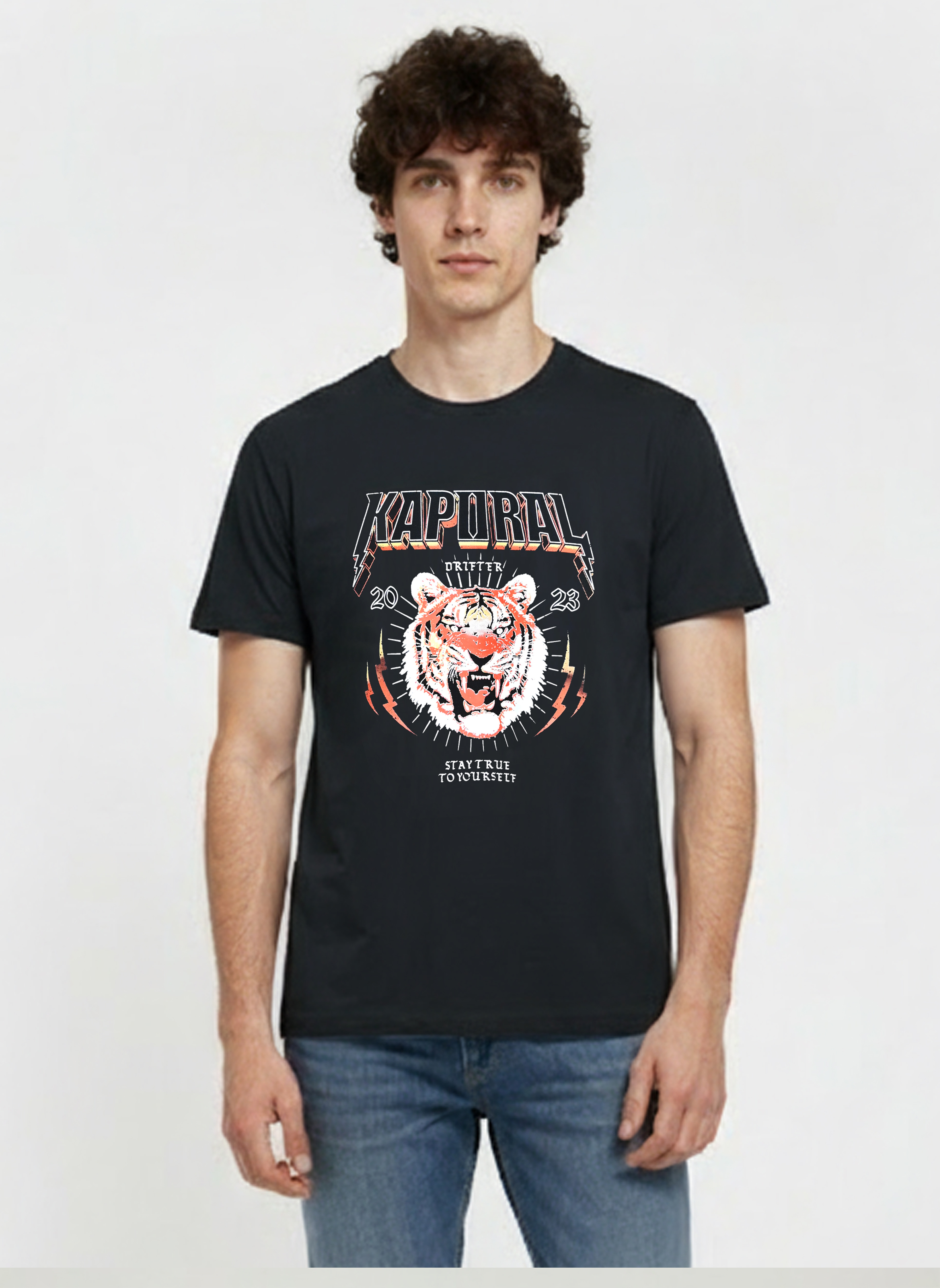 kaporal-costo-t-shirt-herren-schwarz-tiger-regular image 1