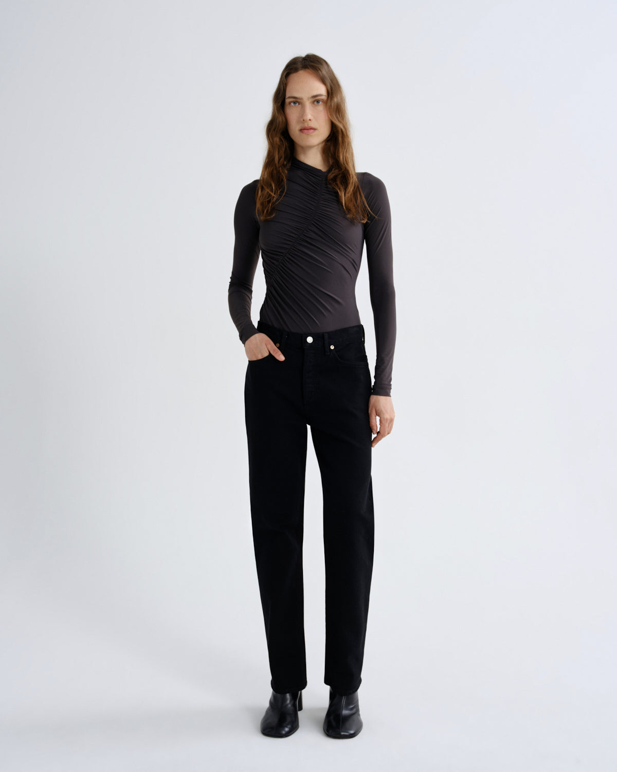 agolde-lupin-bodysuit-body-damen-carob-braun image 5
