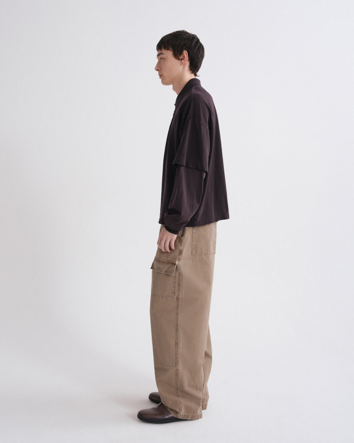 agolde-curren-double-sleeve-polo-elysian-braun-herren image 4