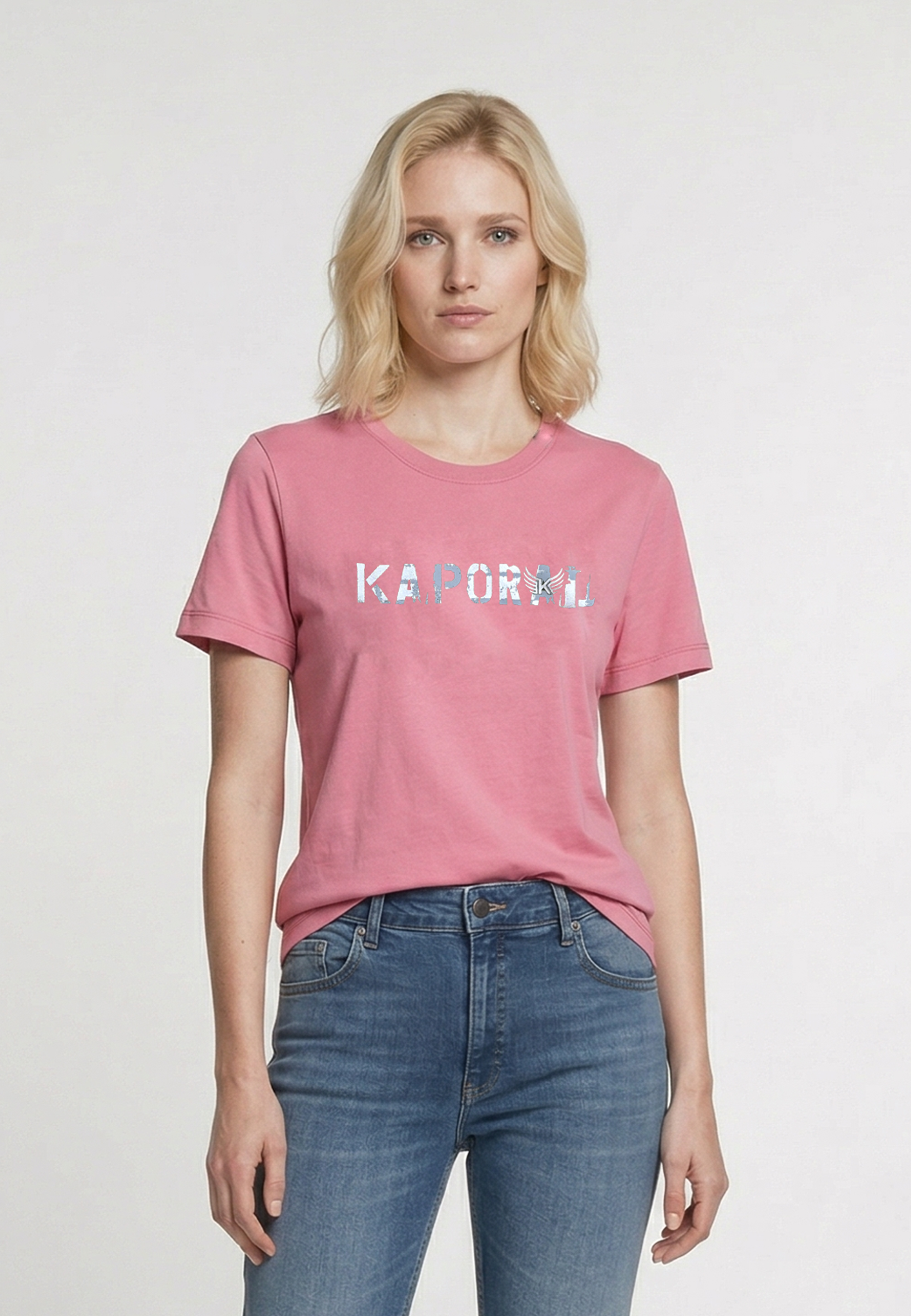 kaporal-enda-t-shirt-rosa-herren-slim-stretch image 2