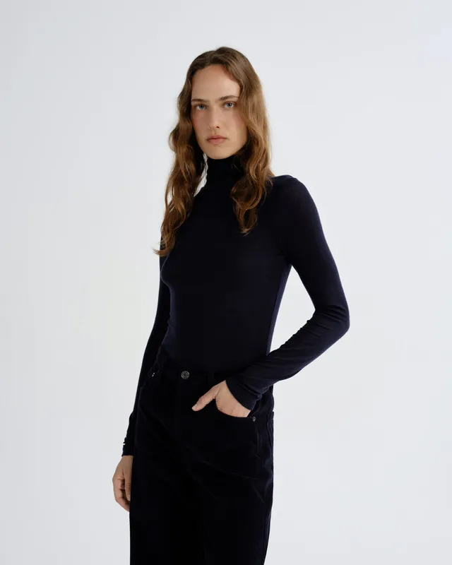 agolde-pascale-turtleneck-rollkragenpullover-navy image 1
