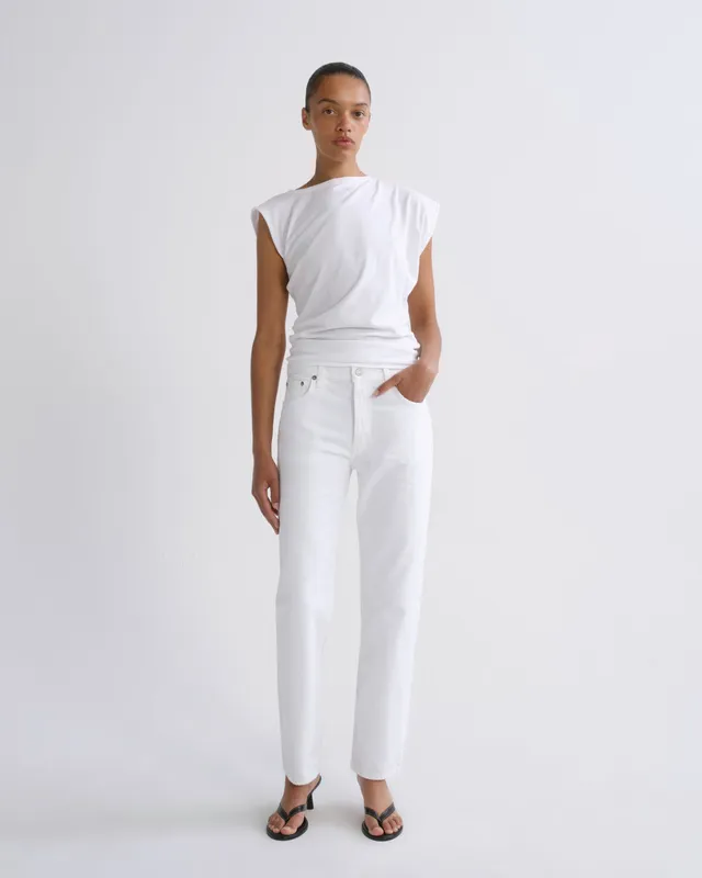 agolde-romney-jeans-damen-marshmallow-wei-cropped image 1
