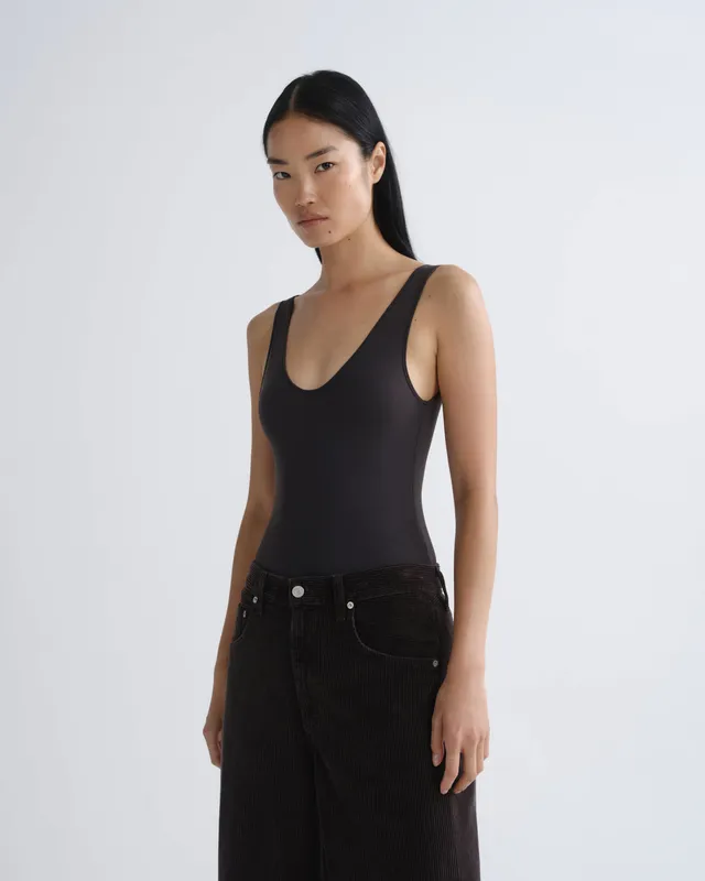agolde-tora-bodysuit-damen-body-carob-braun image 1