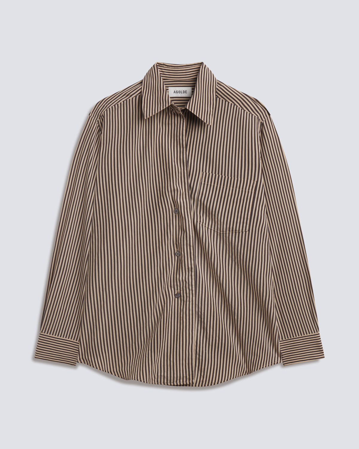 agolde-aris-shirt-trace-stripe-schoko-damenhemd image 6