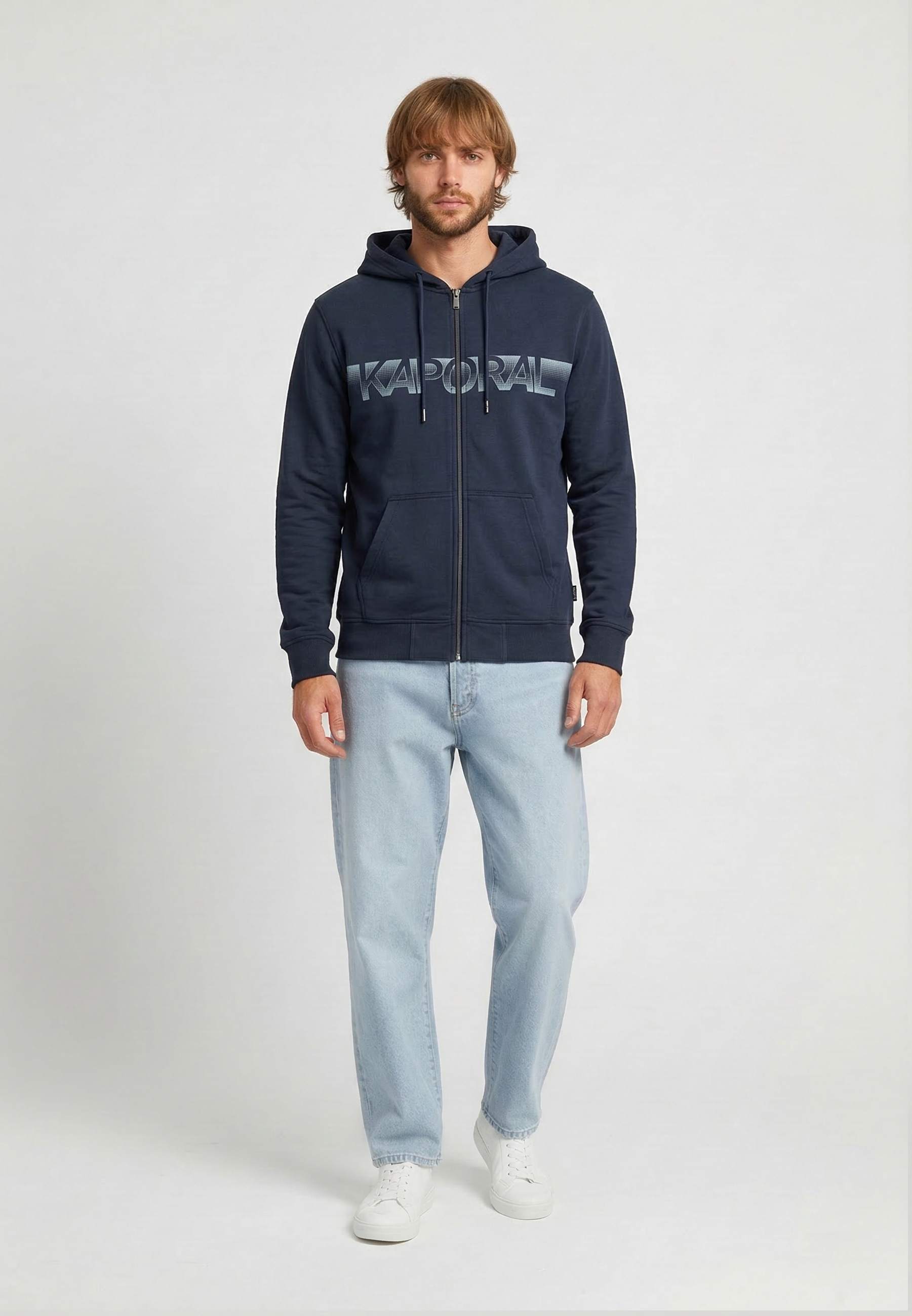 kaporal-barto-hoodie-marineblau-reissverschluss-regular image 2