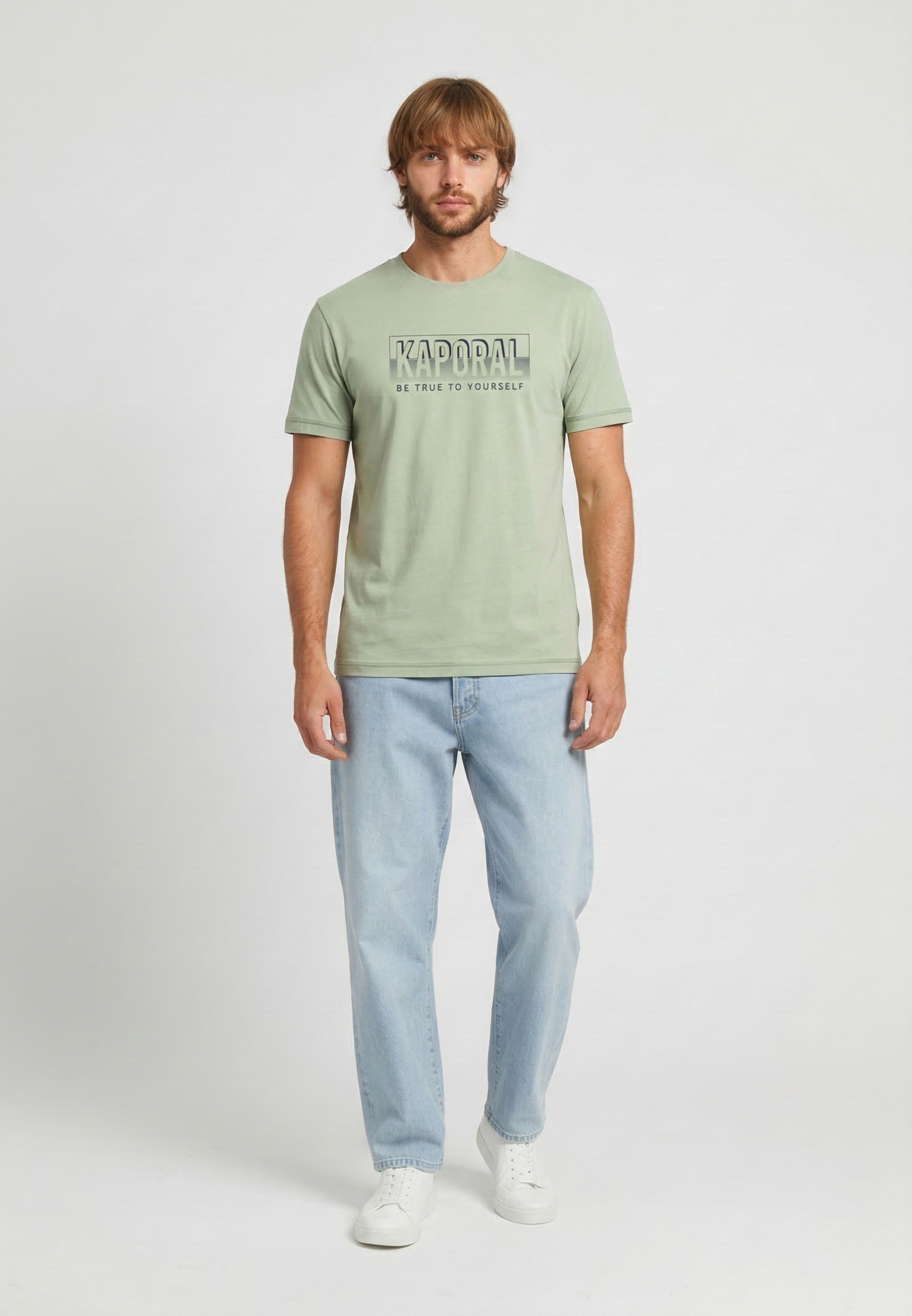 kaporal-bazzi-t-shirt-herren-gr-n-regular-baumwolle image 2