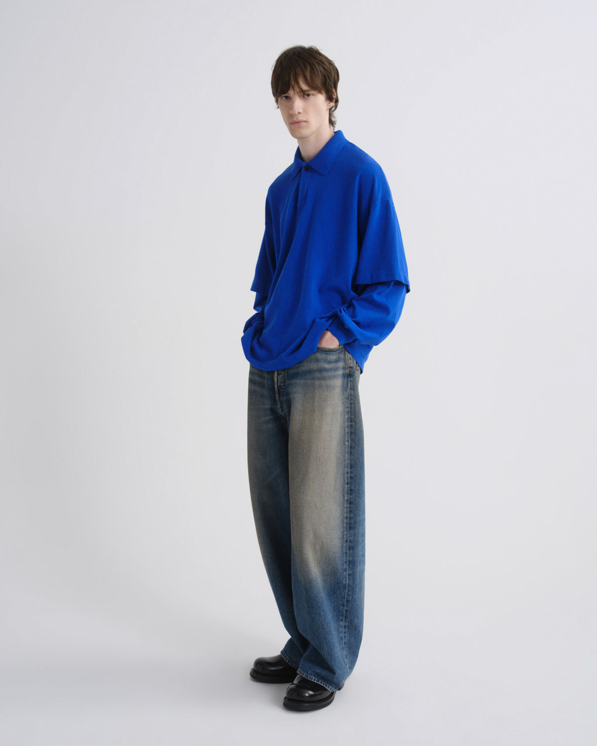 agolde-curren-polo-cobalt-blau-double-sleeve-herren image 5