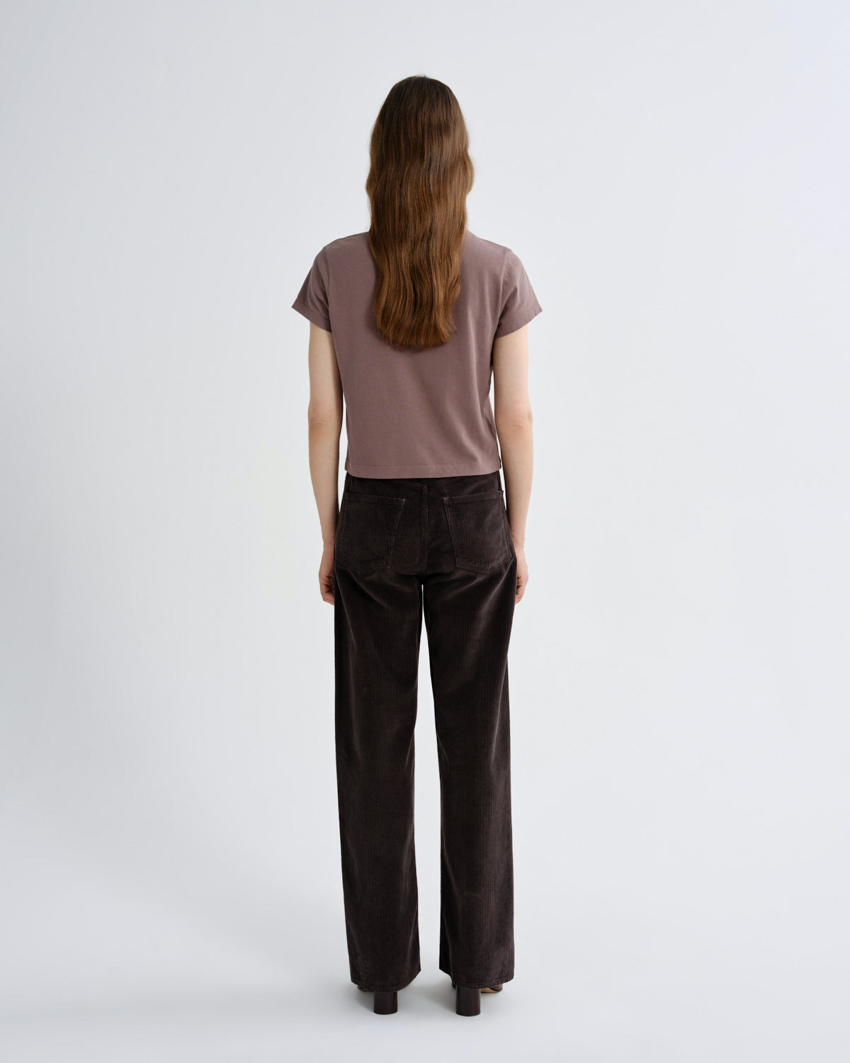 agolde-adine-shrunken-tee-mauvine-dunkelrosa image 2