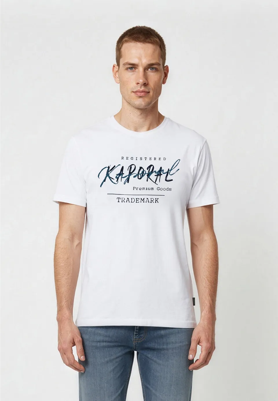 kaporal-kwak-regular-t-shirt-herren-wei-baumwolle-print image 1