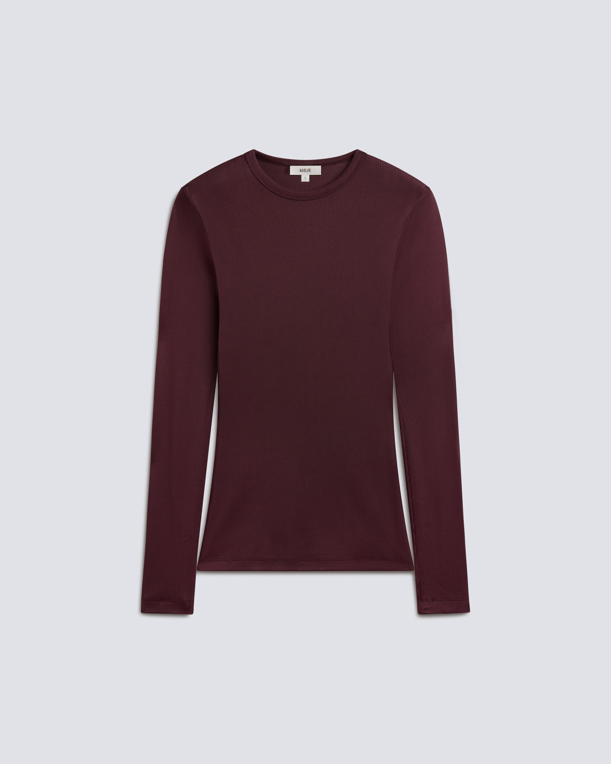 agolde-delphi-slim-tee-longsleeve-damen-corinth-bordeaux image 6