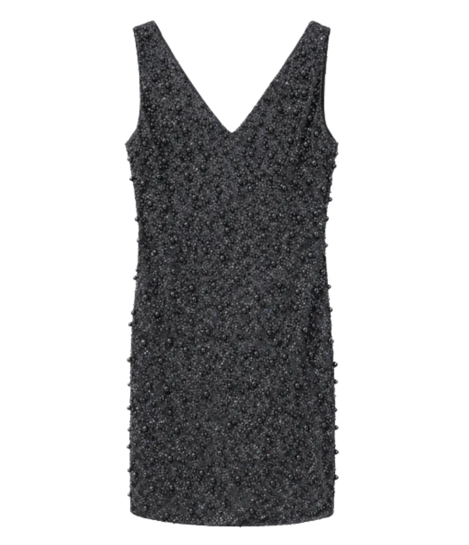 goldenim-paris-femme-robe-perle-n-kleid-schwarz-elegant image 1