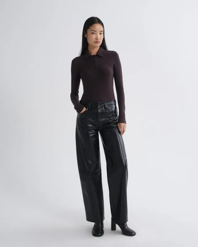 agolde-arc-jean-32-lederjeans-detox-schwarz-wide-leg image 1