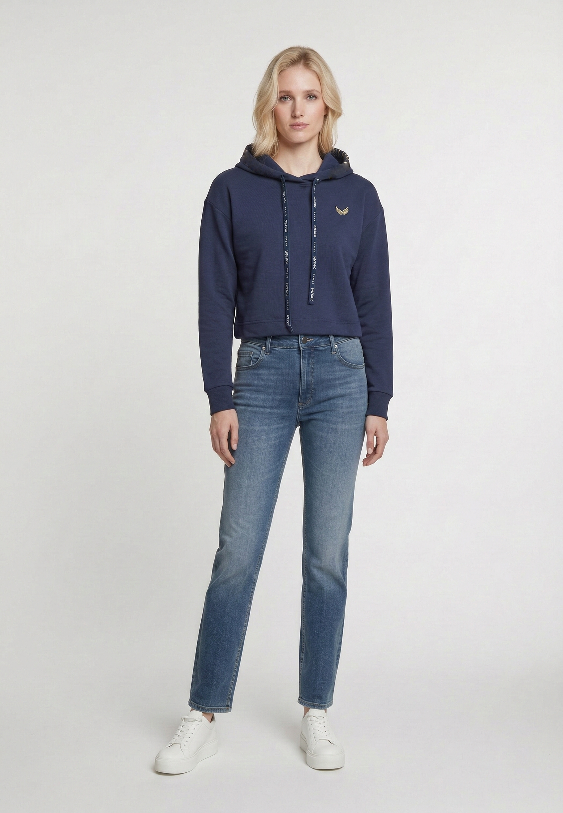 kaporal-loicia-hoodie-damen-marine-regular-baumwolle image 1