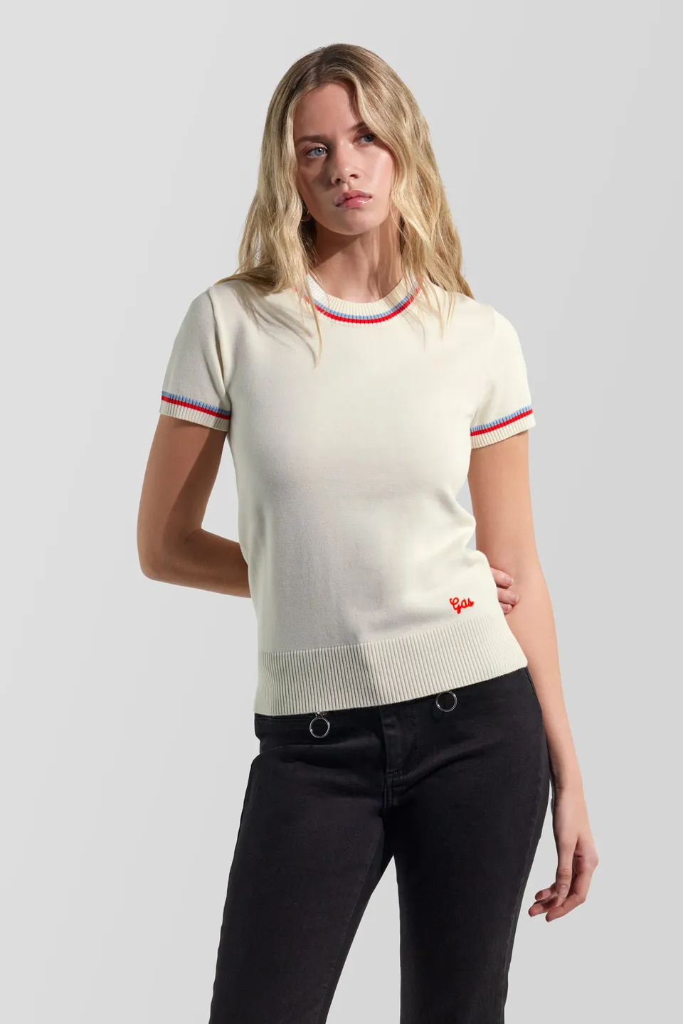gas-arielle-m-c-1029-kurzarm-pullover-viskose-slim image 1