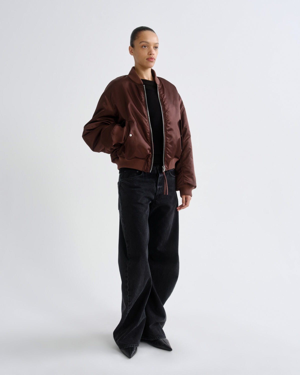 agolde-frankie-reversible-bomber-bomberjacke-morello-braun image 4