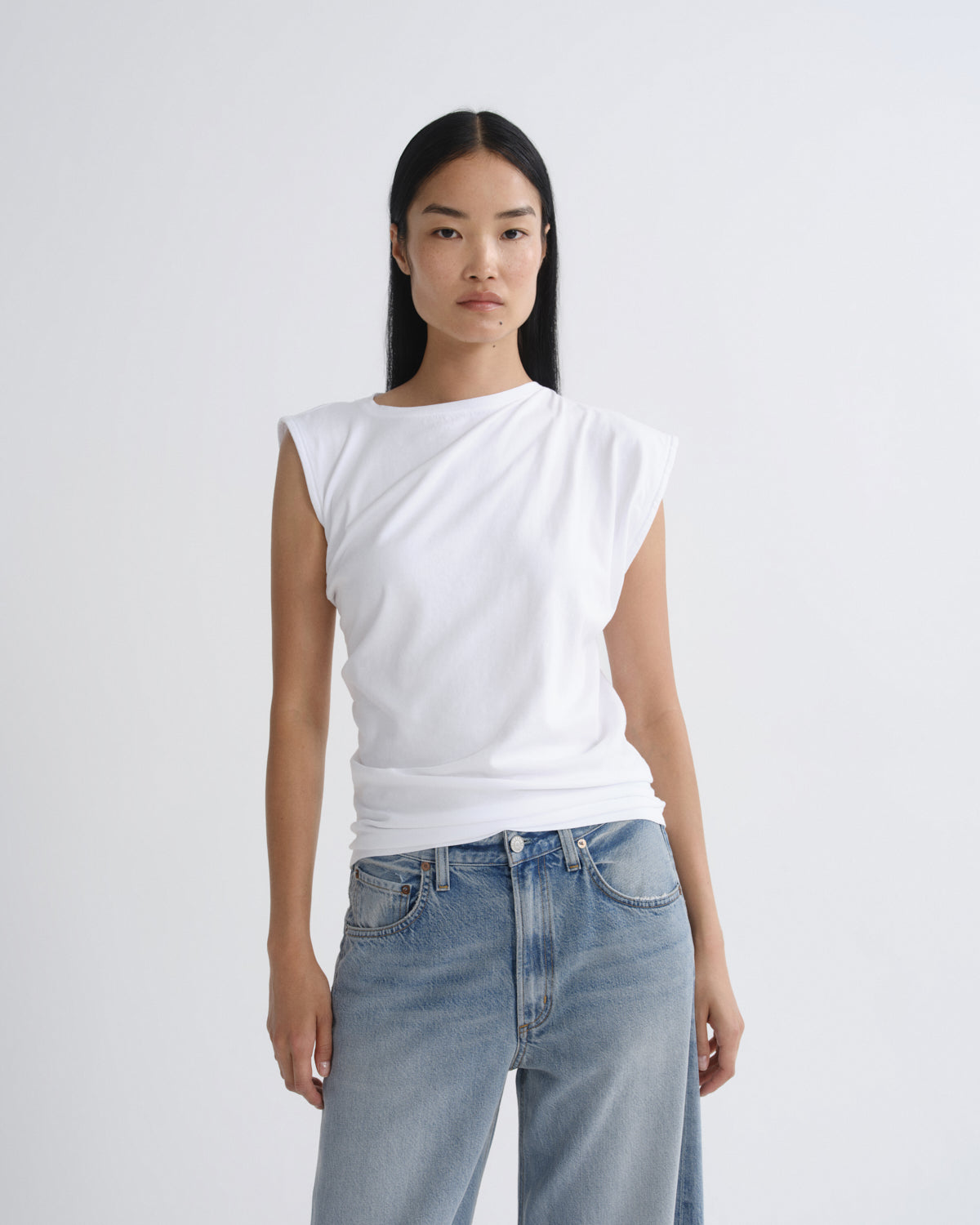agolde-beth-tee-damen-t-shirt-wei-bio-baumwolle image 1